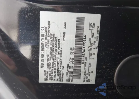 2000 Lincoln Ls V8 Auto из США, поврежденный, VIN 1LNHM87A3YY932237